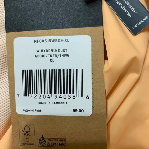 NWT THE NORTH FACE Hydrenaline Jacket 2000 Apricot/Black/White XL - Picture 11 of 14